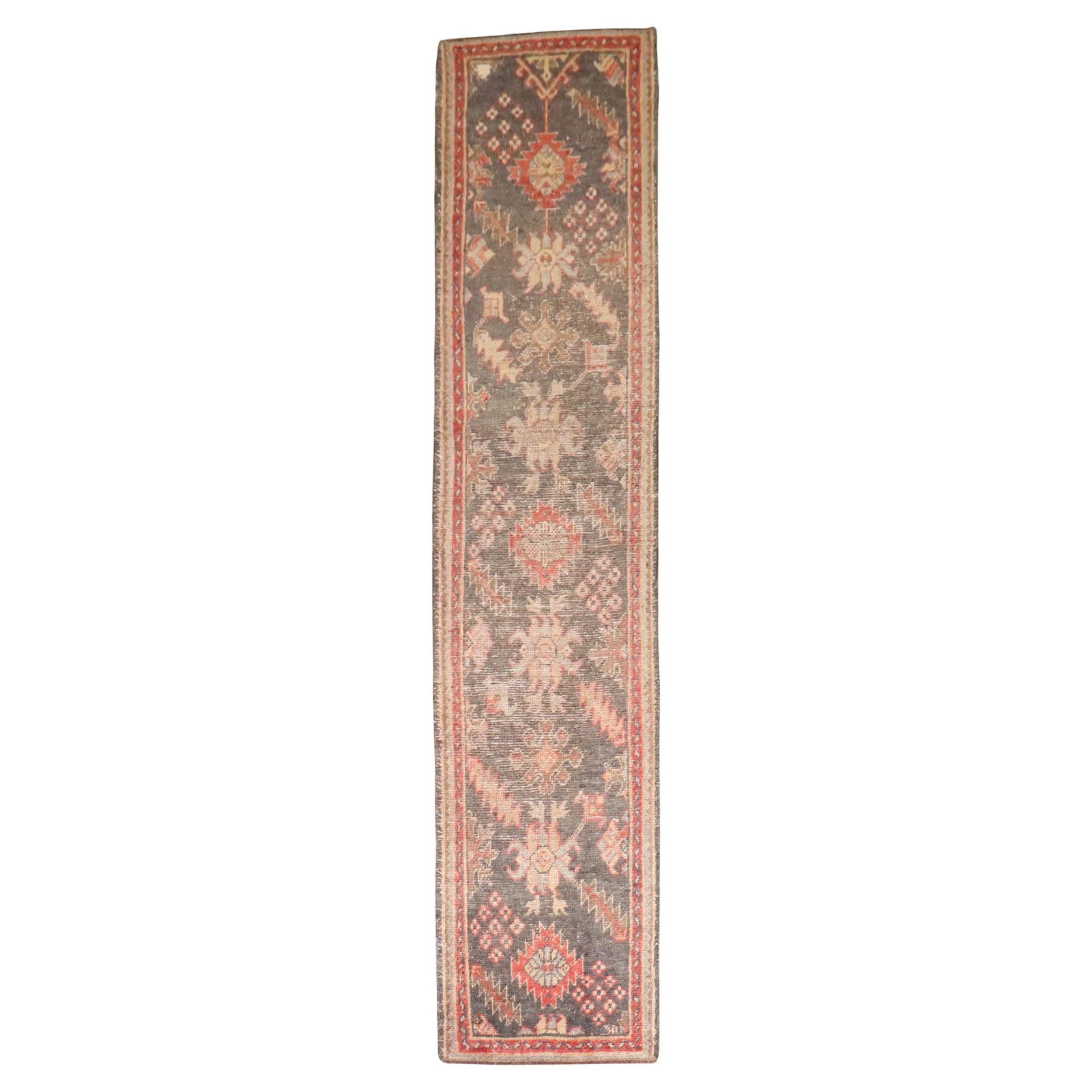 Early 20th Century Turkish Oushak Hand-Woven Runner 30 x 132 in (1 of 7)