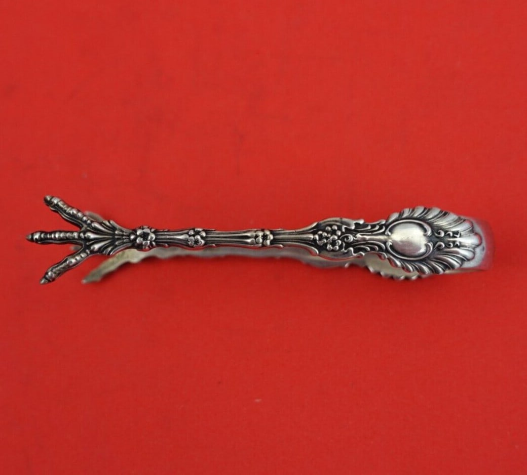 Whiting Radiant Sterling Silver Tete a Tete Tongs 2 7/8 Inch Serving Piece (1 of 3)