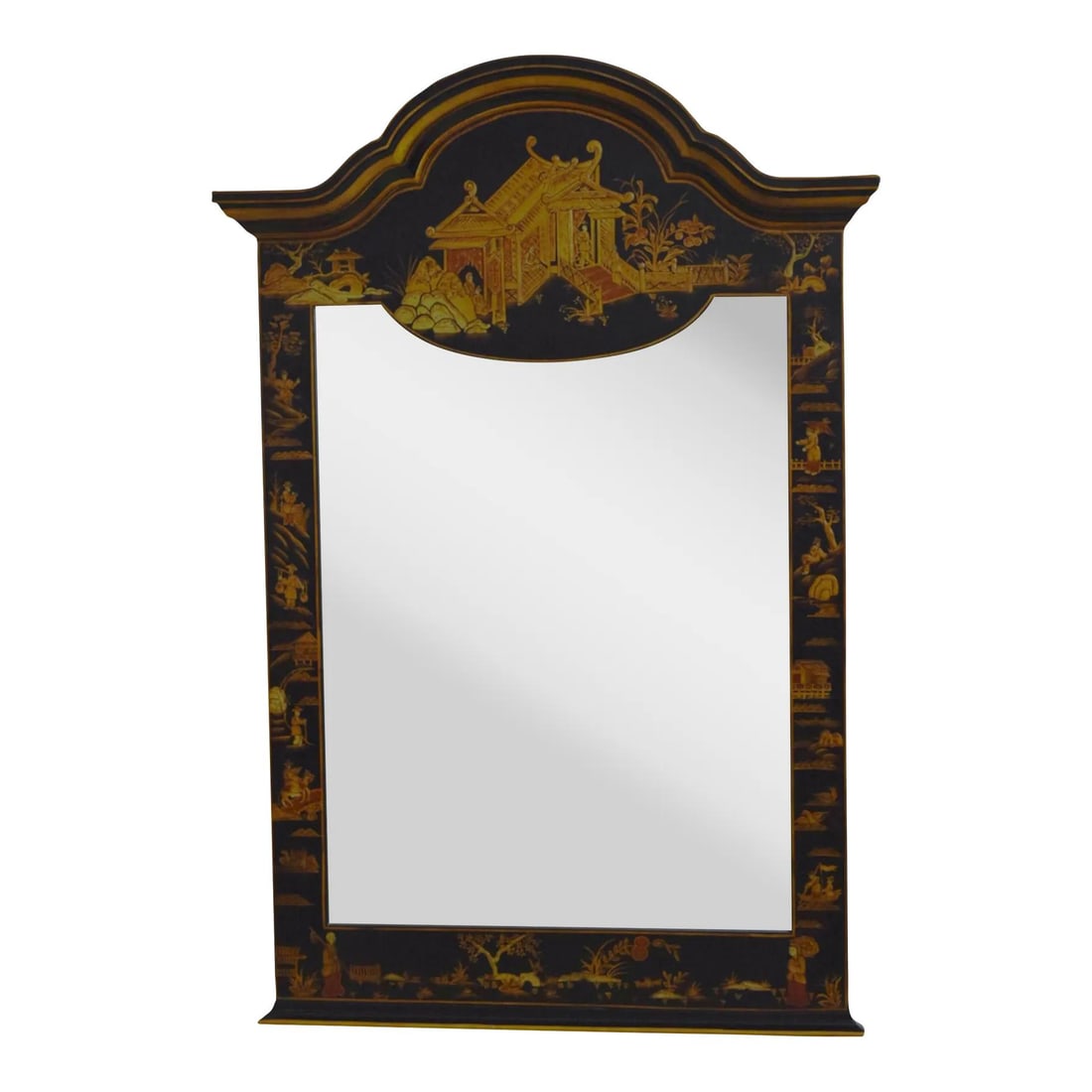 Lineage Chinoiserie Beveled Glass Mirror Black 31x46 (1 of 9)