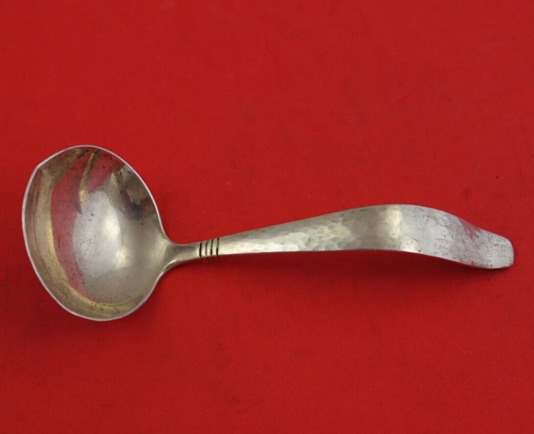Allan Adler Swedish Modern Sterling Silver Mayonnaise Ladle 5 5/8 inches (1 of 3)