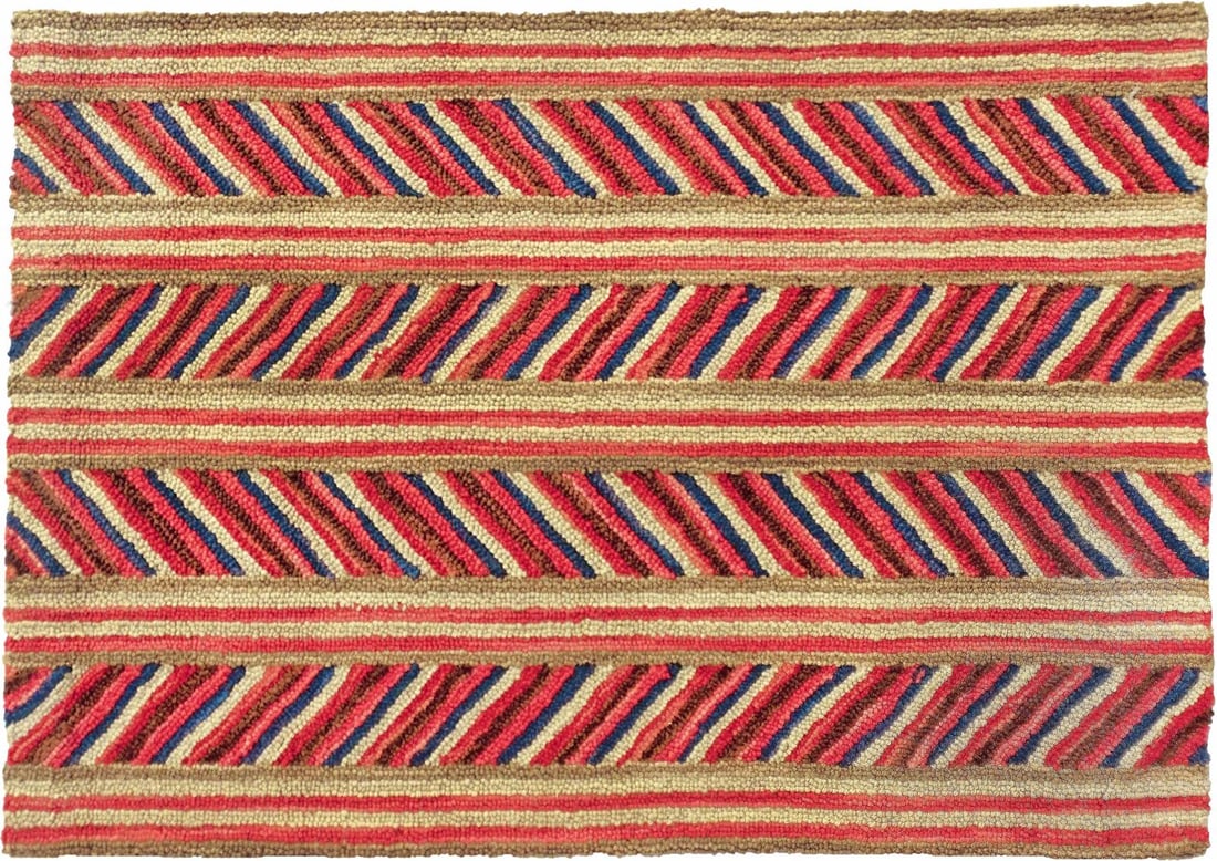 Mid-Century Modern Hand-Tufted Wool Boardman Rug 2x8 Multi-Color (1 of 1)