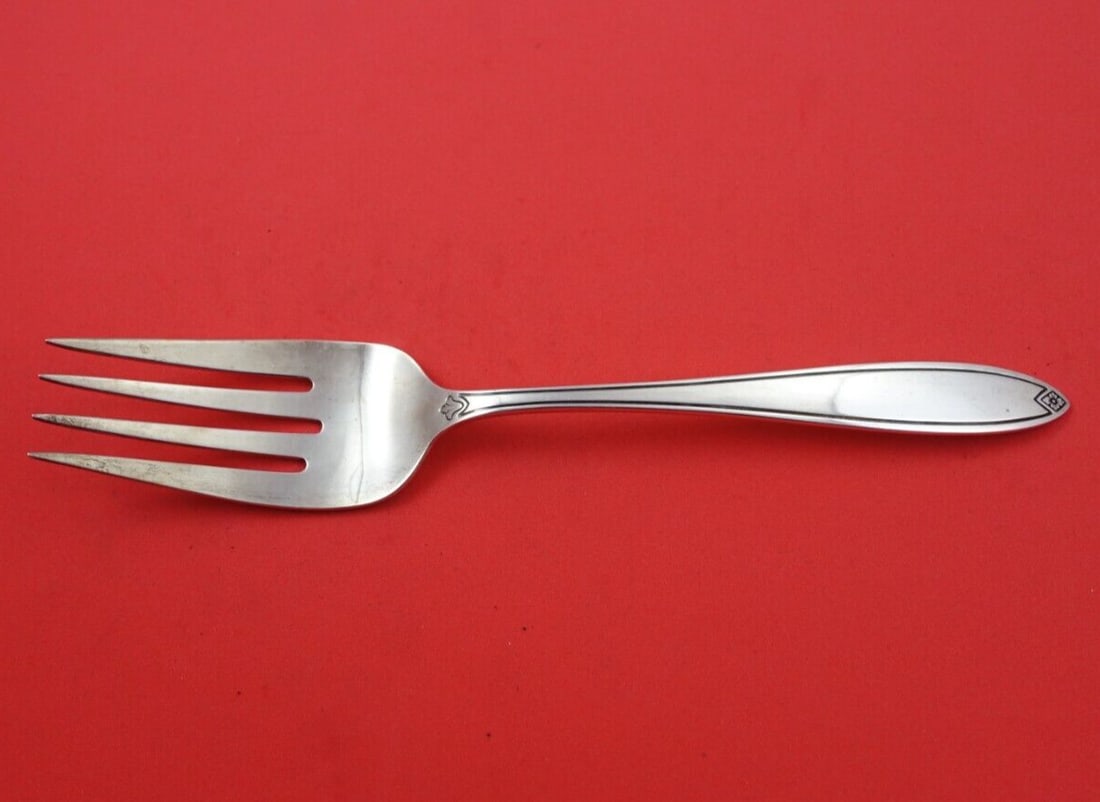 Hallmark Fiesta Sterling Silver 9.25 Inch Cold Meat Fork (1 of 3)