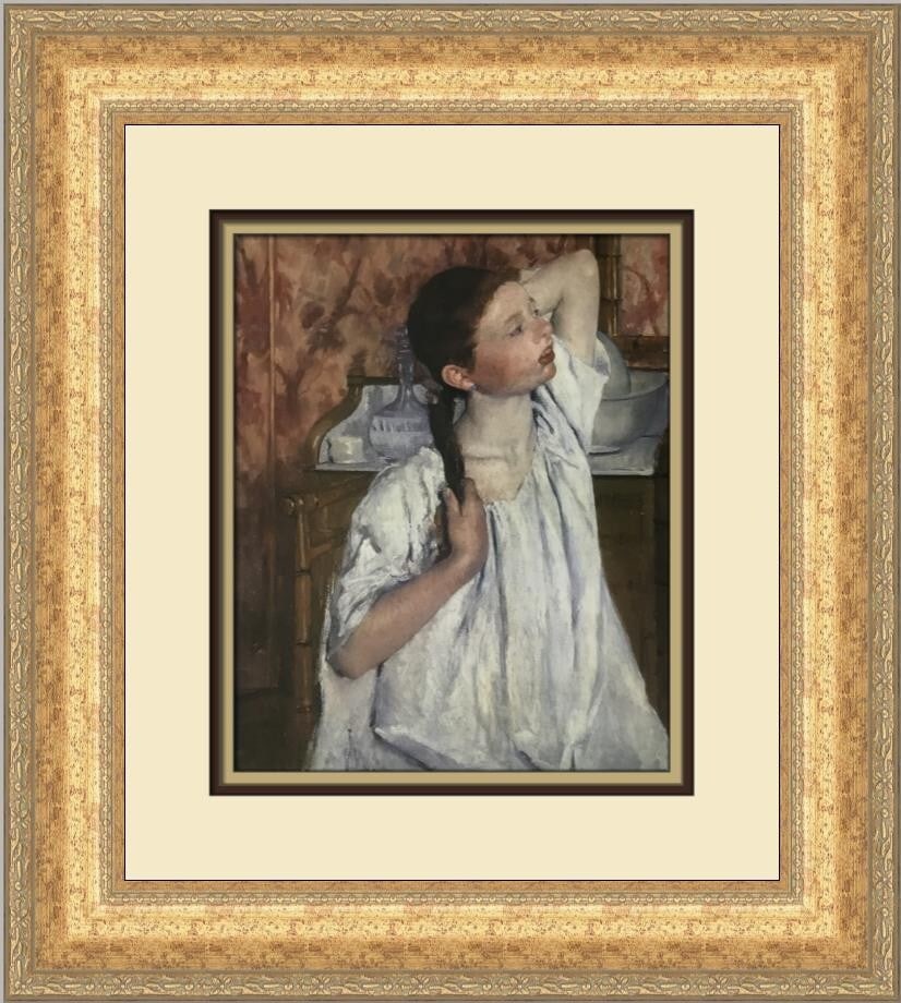 Mary Cassatt Girl Arranging Her Hair Custom Framed Print Expressionism 1994 (1 of 2)
