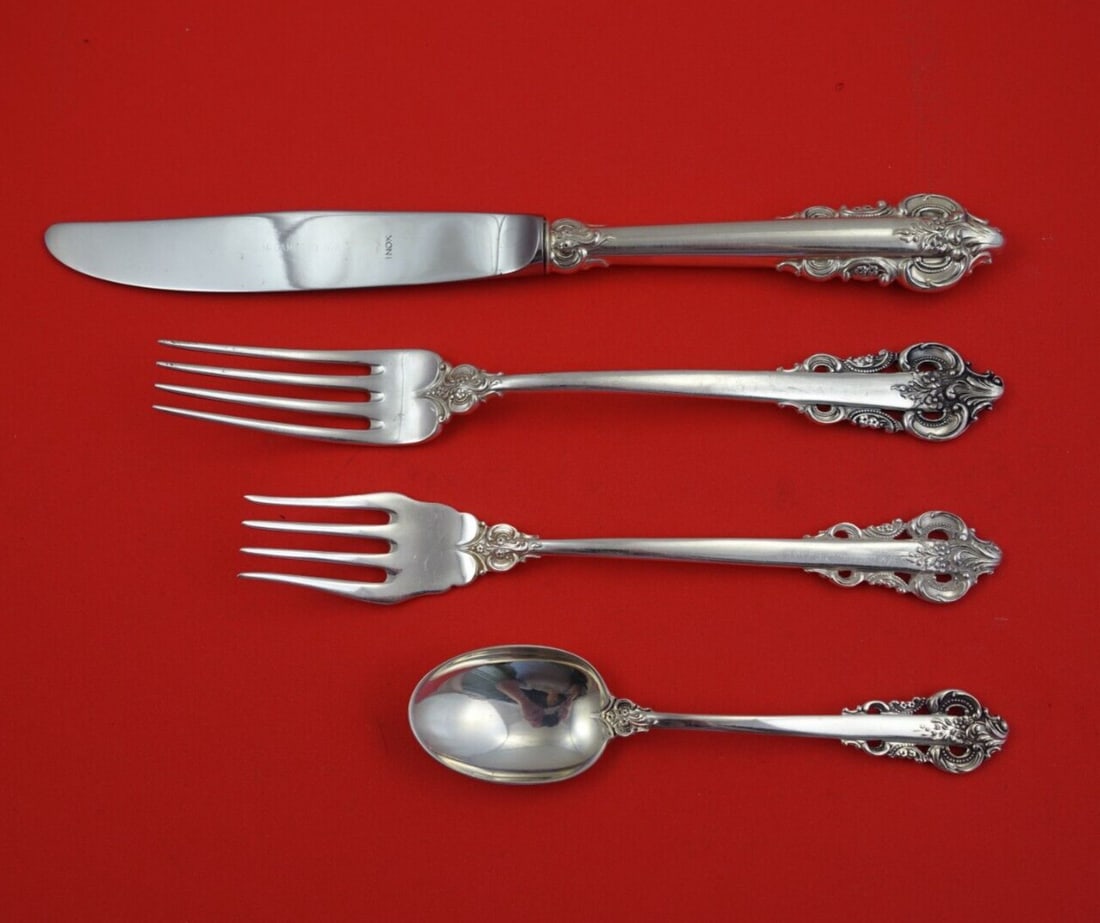 Camusso Grande Monarch Sterling Silver 4-Piece Dinner Place Setting (1 of 3)