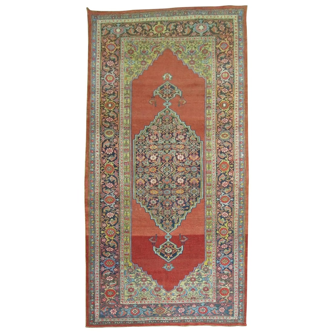 Zabihi Collection Antique Bidjar Gallery Rug 66 x 135 Hand-Knotted Wool Persian (1 of 10)