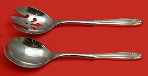 Wallace Stradivari Sterling Silver Salad Serving Set Custom Made (1 of 2)