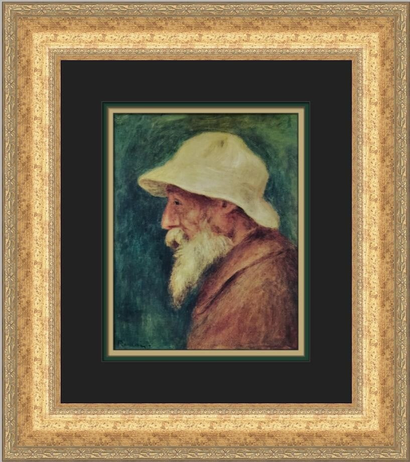 Pierre-Auguste Renoir Self-Portrait with a Hat Custom Framed Print 1987 (1 of 2)