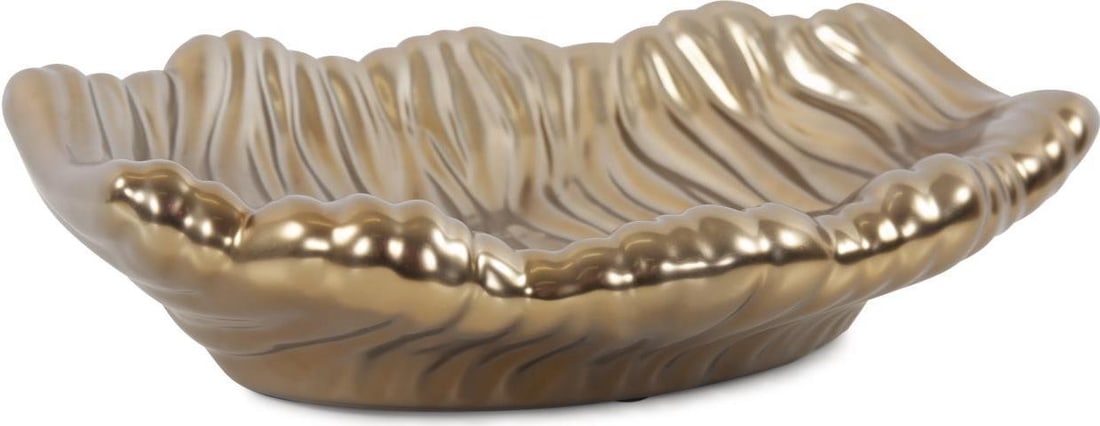 Howard Elliott Ebb Brass Glow Ceramic Tray 12.75 x 10.50 (1 of 6)