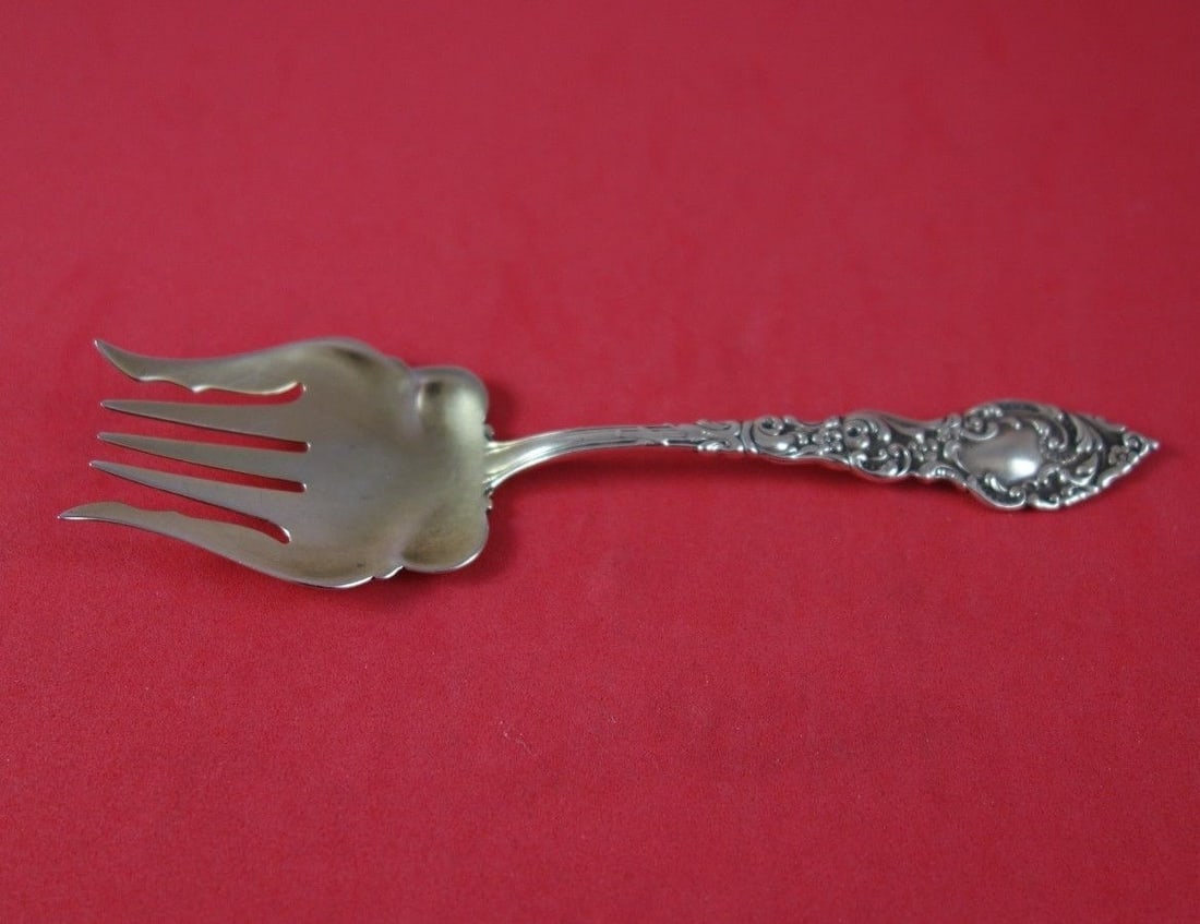 Unger Passaic Sterling Silver Sardine Fork Gold Washed 5 1/4 Inches (1 of 2)