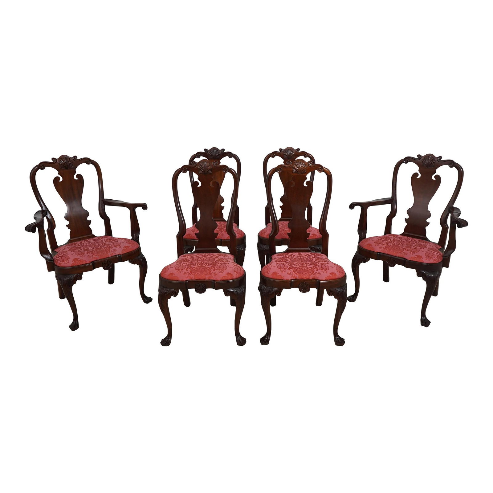 Set of 6 Stickley Colonial Williamsburg Mahogany Dining Chairs (1 of 10)