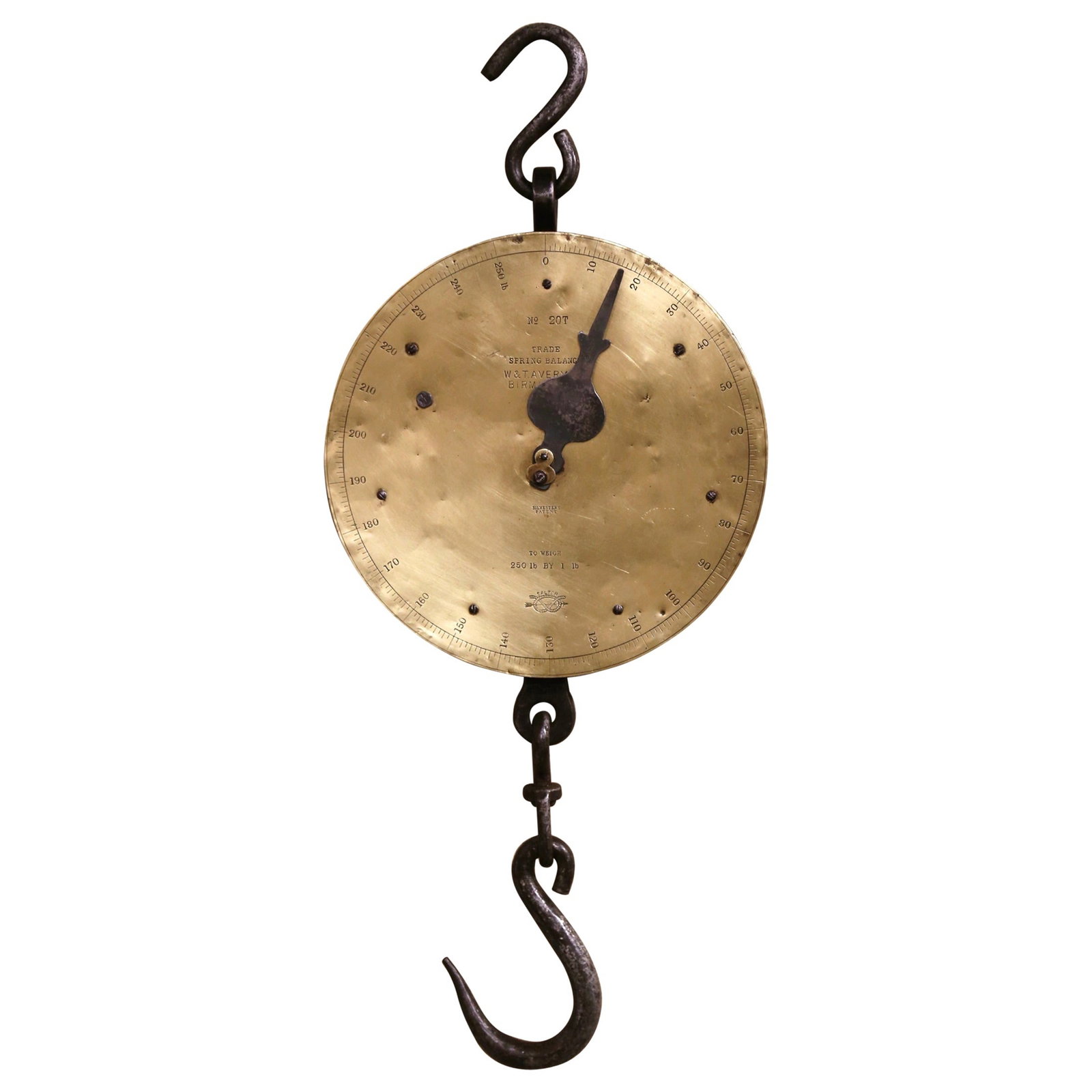 English Wrought Iron and Copper Butcher Shop Hanging Scale circa 1850 (1 of 12)