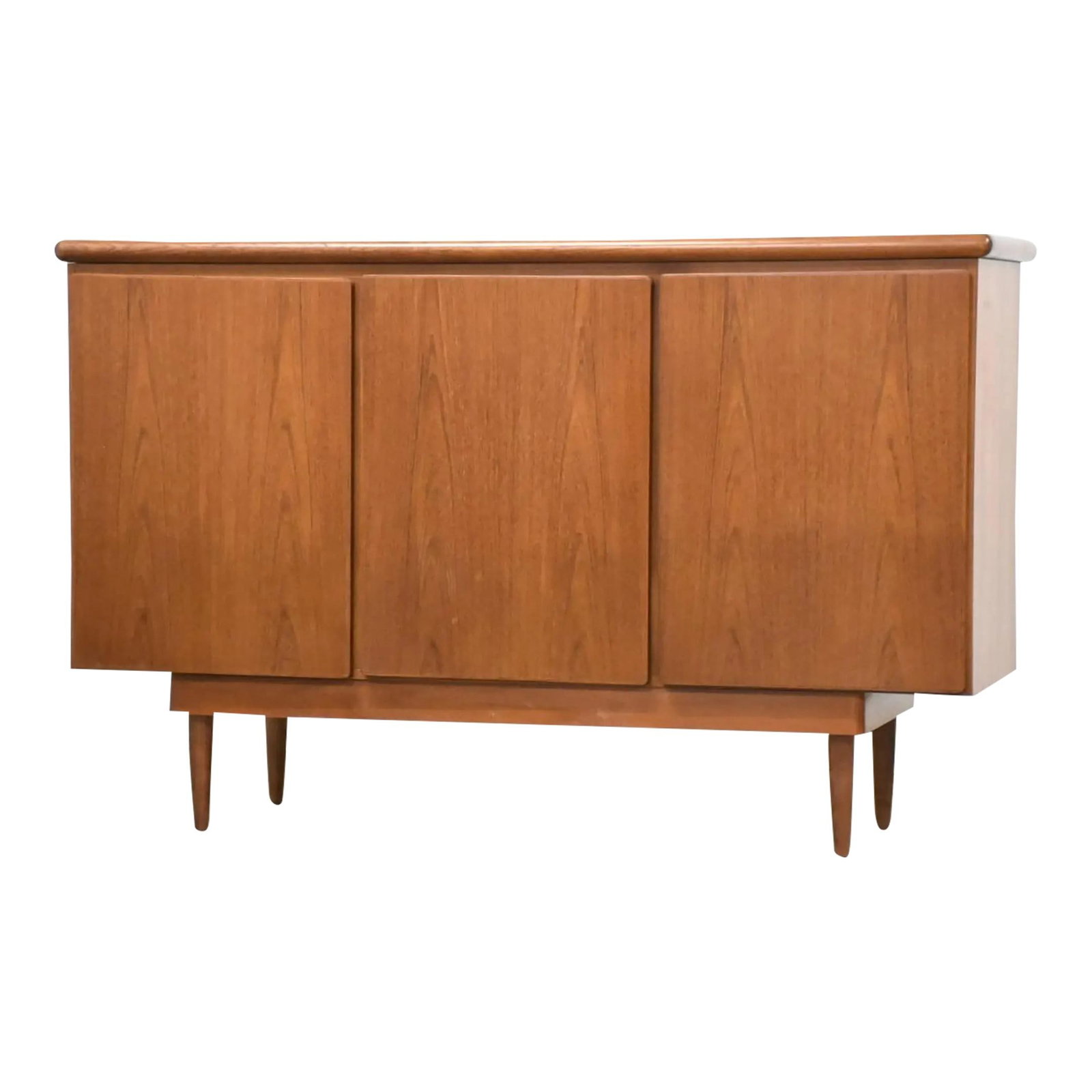 1960s Danish Modern Teak Credenza by Rasmus 62" Wide: 1960s Danish Modern Teak Credenza by Rasmus 62" Wide This stunning mid-century modern teak credenza by Rasmus embodies the elegance of Danish design from the 1960s. Crafted in Denmark, its rich brown