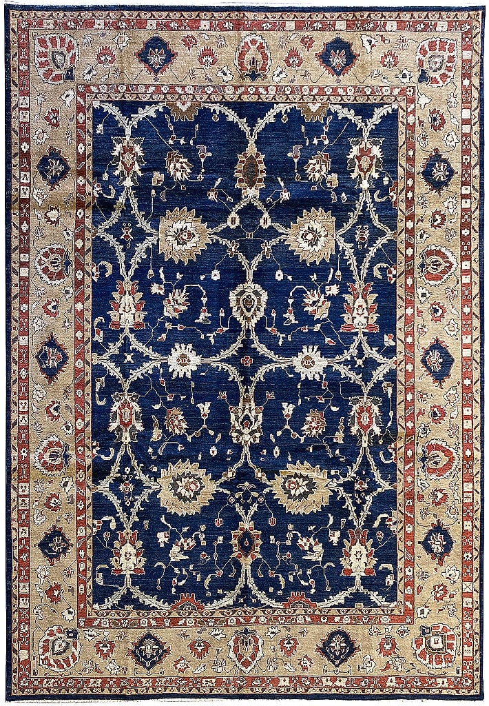 8.6 x 11.5 Blue Quality Agra Rug: 8.6 x 11.5 Blue Quality Agra Rug Free continental US Shipping Enhance your space with this exquisite 8.6 x 11.5 BLUE Agra rug, known for its quality craftsmanship. This rug showcases a vibrant blue hu