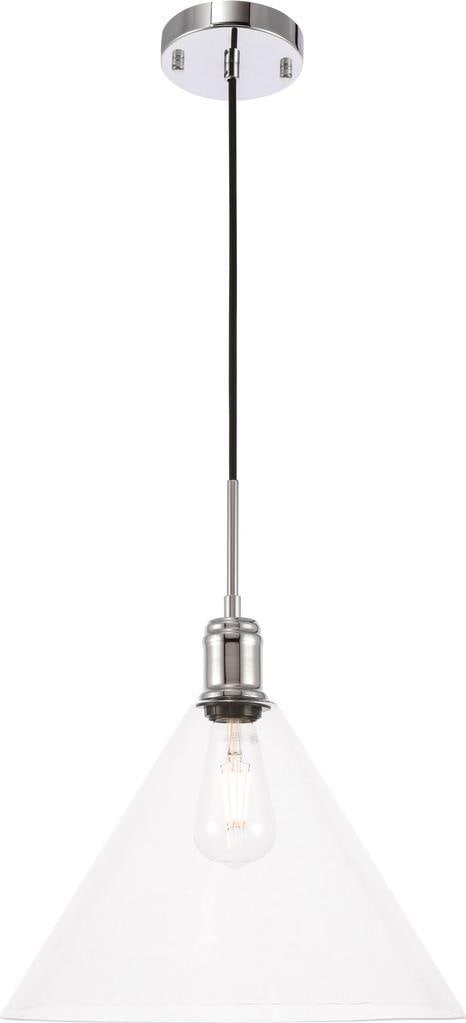 Elegant Lighting Hugh Chrome Clear Bowl Chandelier UL Listed (1 of 1)