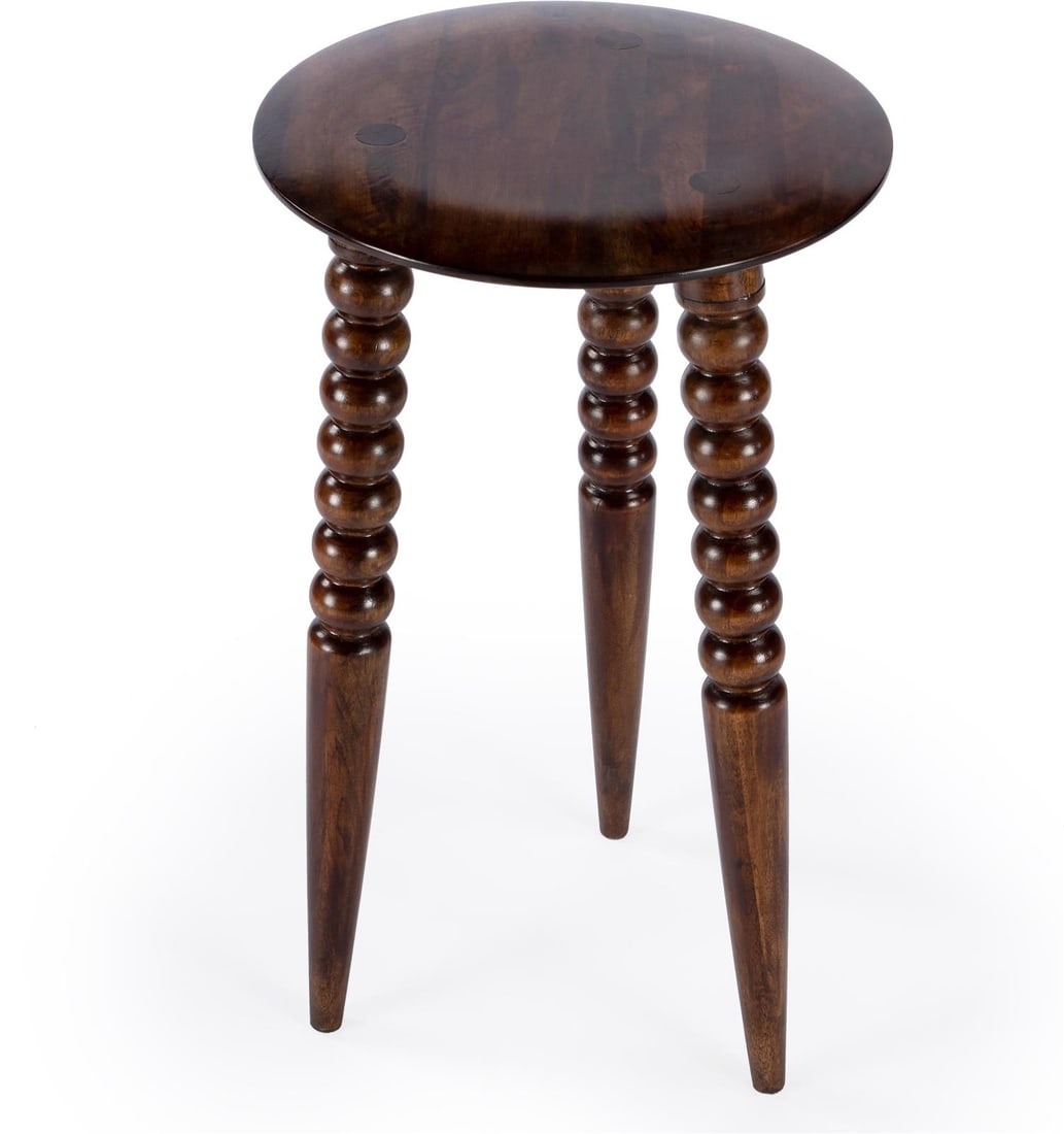 Butler Transitional Mango Wood Side Table 23.5H: Butler Transitional Mango Wood Side Table 23.5H This elegant side table is crafted from durable mango wood, showcasing a beautiful medium brown finish that complements a variety of decor styles, parti