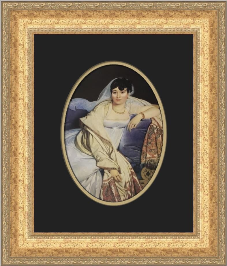 Jean Dominique Ingres Portrait of Madame Riviere Custom Framed Art Print 18 x 16 (1 of 2)