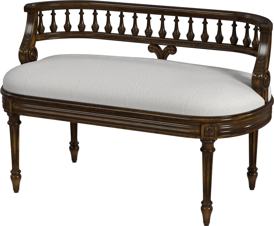 Butler Specialty Cherry Oval Bench Edwardian Style (1 of 7)