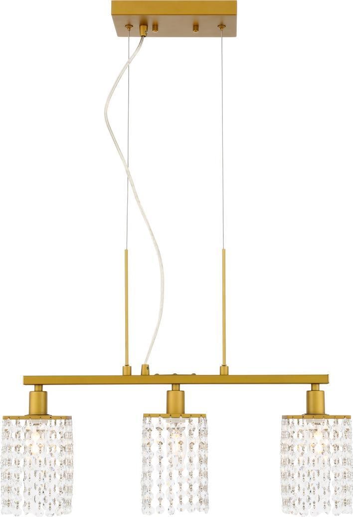 Elegant Taylor Brass Pendant Light with Crystal Accents UL-Listed (1 of 1)