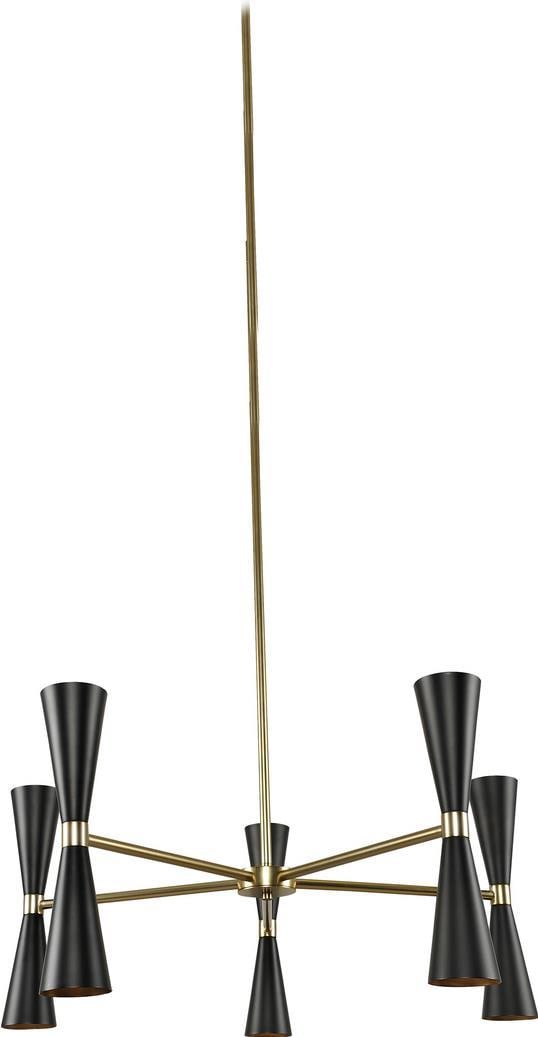 Milo Brass Chandelier 5 Arm LED Indoor Light (1 of 1)
