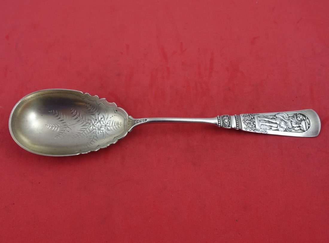 Gorham Fontainebleau Sterling Silver Berry Spoon 8.5in Engraved Rogers (1 of 3)