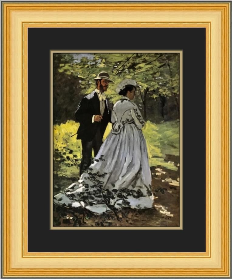 Claude Monet Bazille and Camille Custom Framed Art Print (1 of 2)