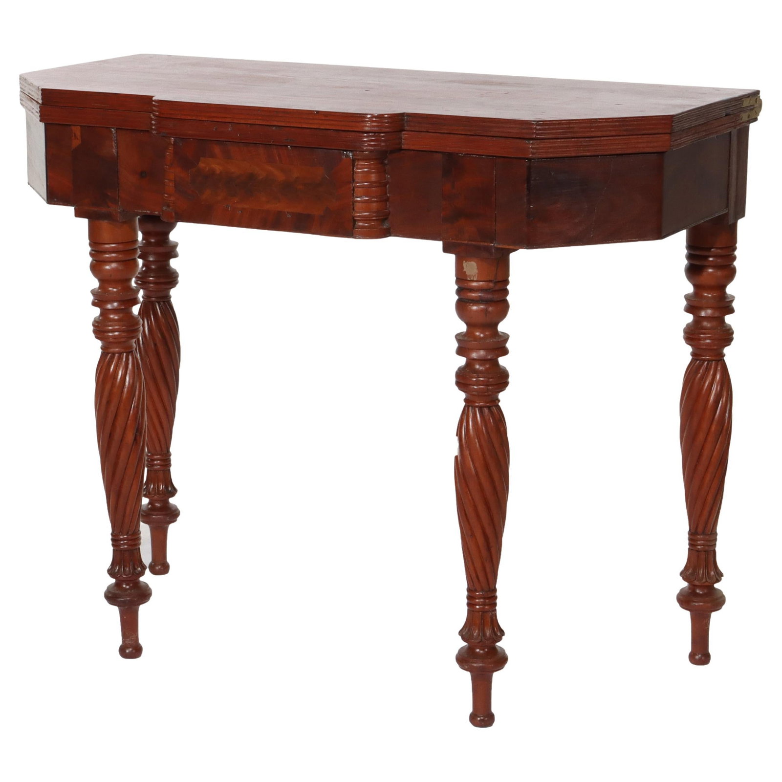 19th Century Antique Sheraton Mahogany Folding Card Table C1830 (1 of 18)