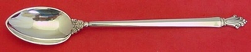 Georg Jensen Acanthus Sterling Silver Iced Tea Spoon 7.25 Inches (1 of 2)