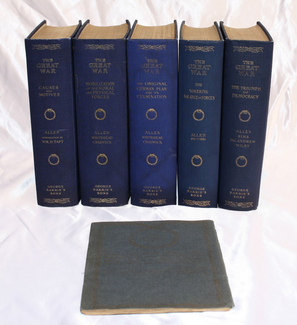 1915 Five Volume Set The Great War Hardcover Collection: 1915 Five Volume Set The Great War Hardcover Collection This remarkable five-volume set of The Great War, published in 1915, is a valuable addition for history enthusiasts and collectors alike. Each