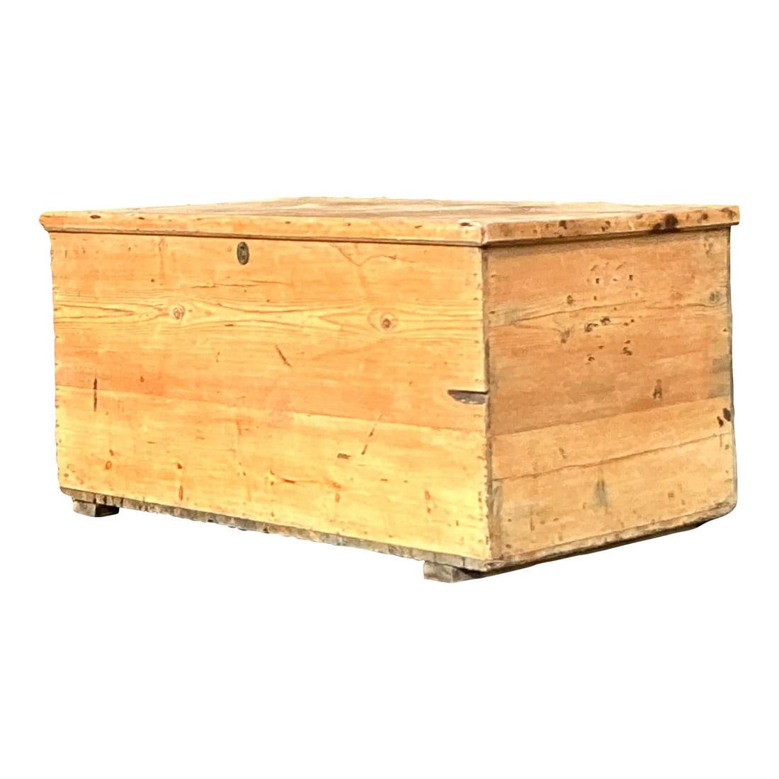 Vintage Boho 19th Century Handcrafted Pine Blanket Chest (1 of 7)