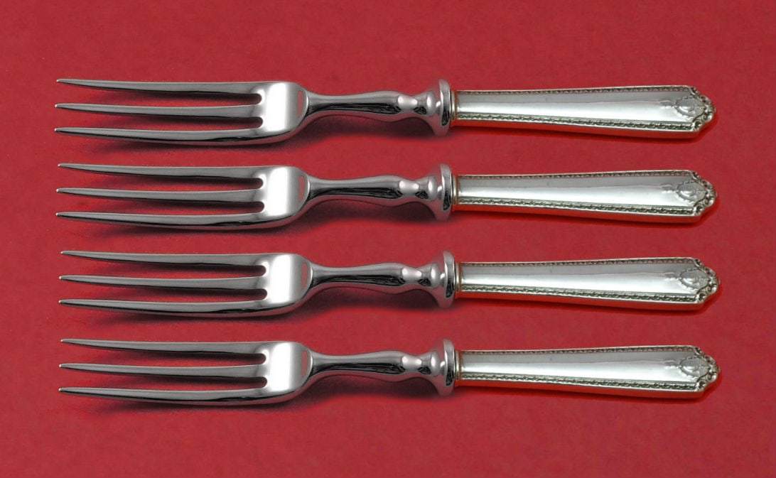 Westmorland Lady Hilton Sterling Silver 4pc Fruit Fork Set 6" (1 of 2)