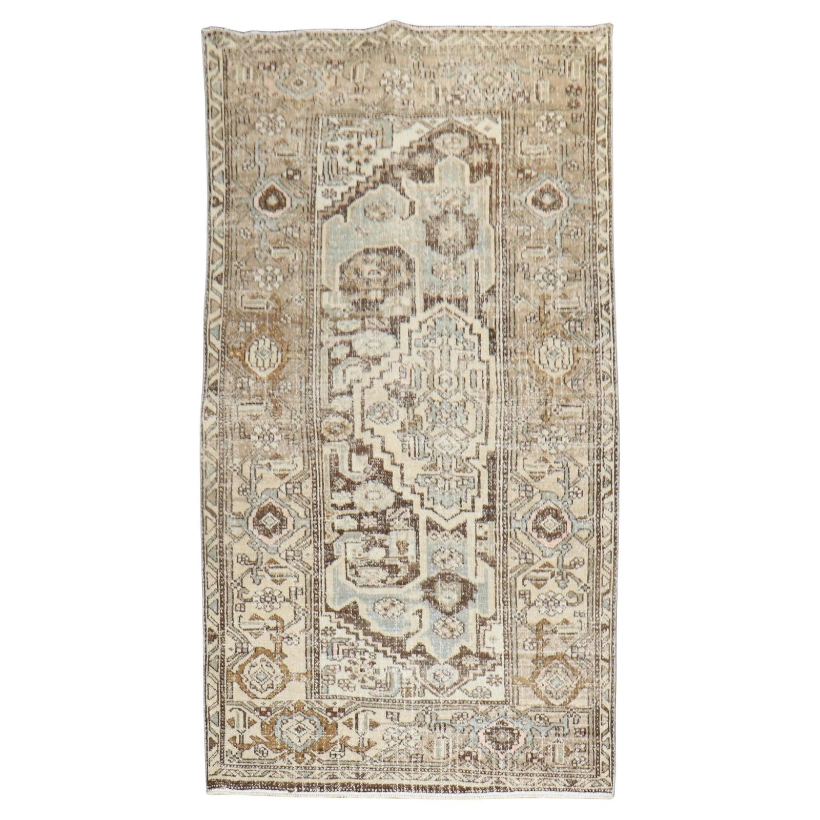 Zabihi Collection Antique Persian Malayer Tabriz Rug Hand-Woven Wool 47 x 82 (1 of 6)