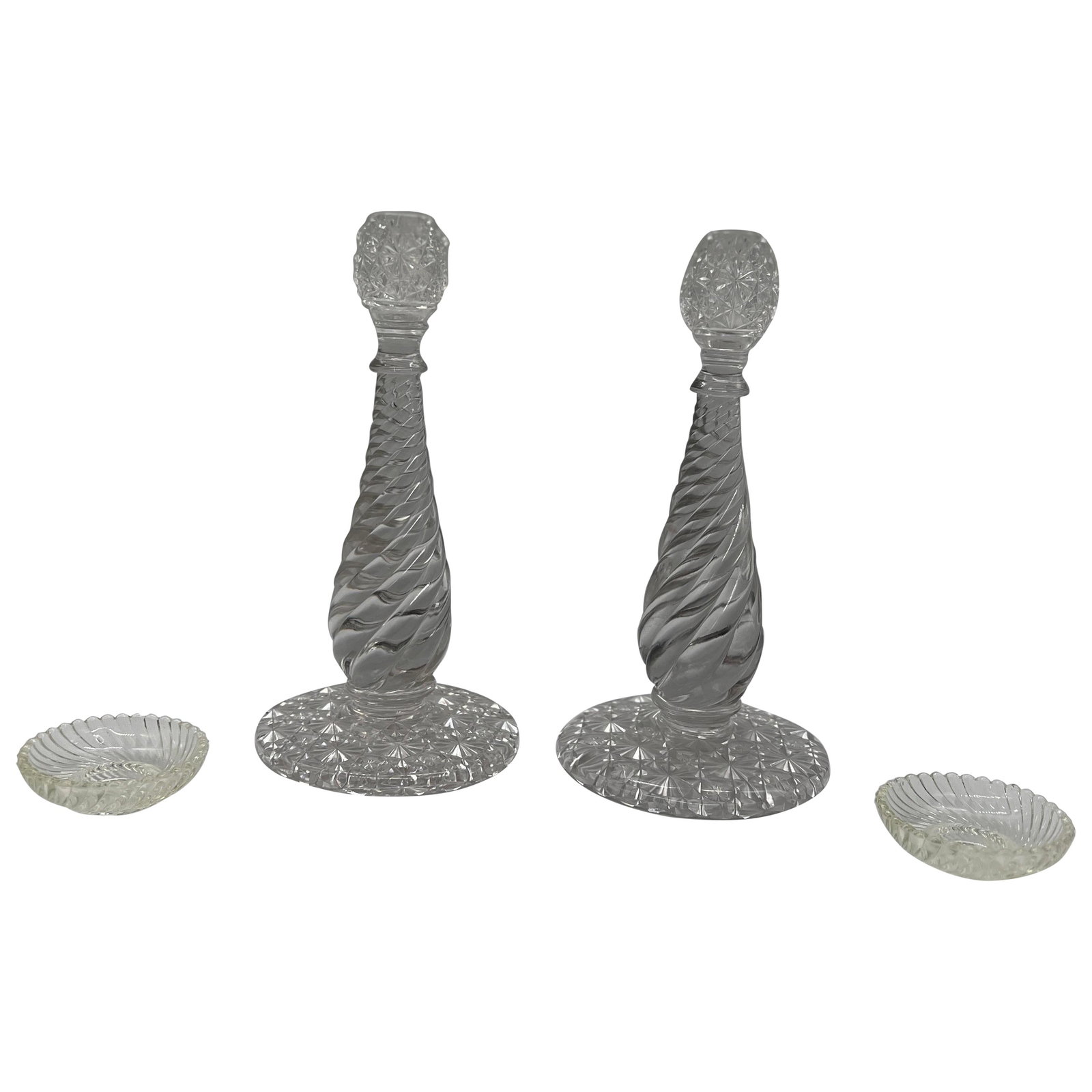 Rare Pair of 19th Century American Brilliant Cut Glass Candlesticks (1 of 13)