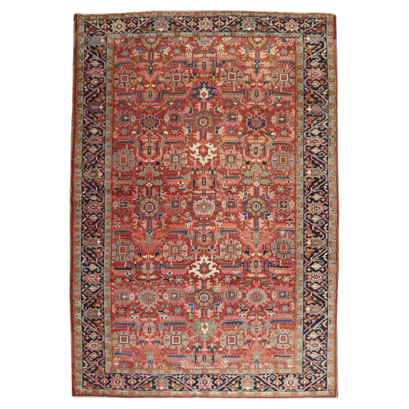 Antique Persian Heriz Rug 92 x 134 Hand-Woven Wool 1920s (1 of 9)
