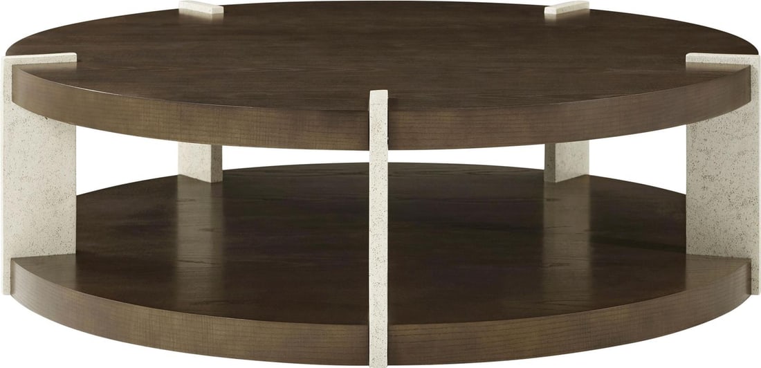 Theodore Alexander Catalina Earth Tone Circular Cocktail Table (1 of 5)