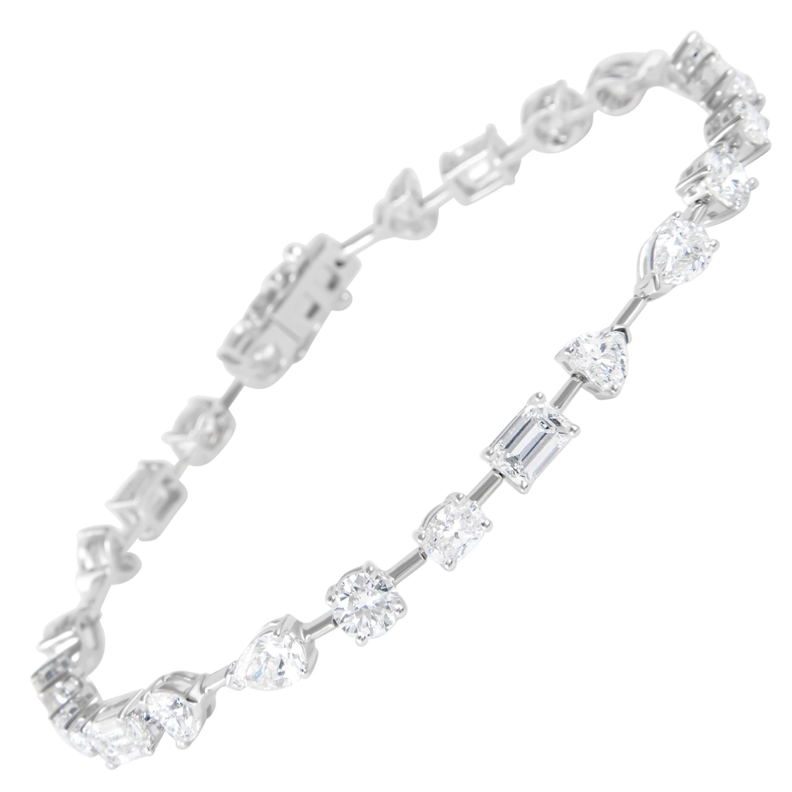 7.21ct Multi Diamond Bracelet 18k White Gold Luxury (1 of 4)