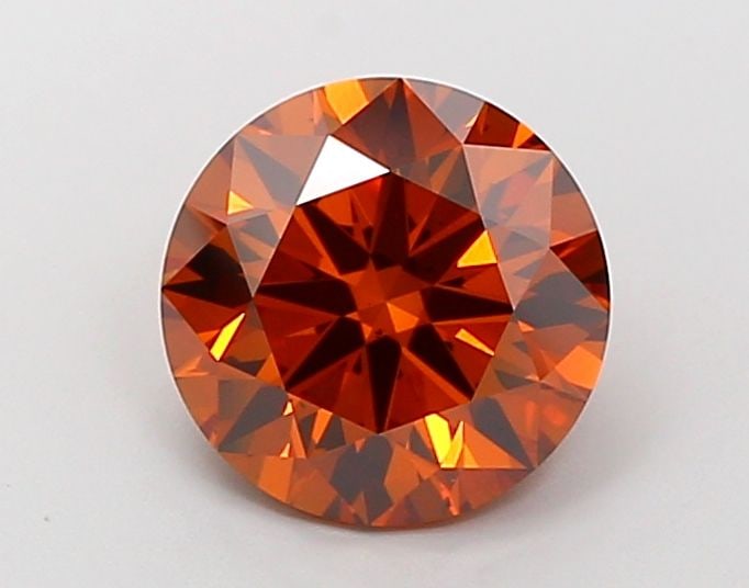 Ideal Loose Diamond - ROUND 3.18ct Fancy Vivid Orange VS2 (1 of 1)