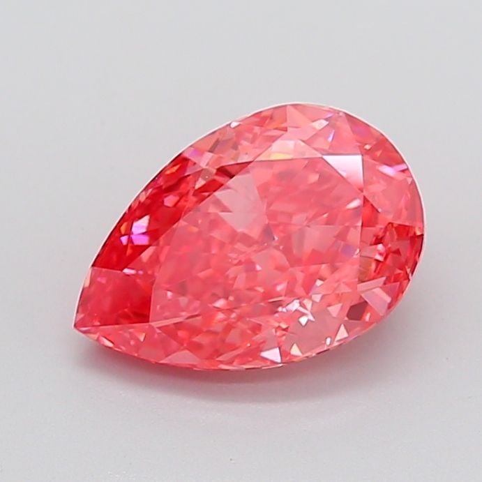 Loose Diamond - PEAR 3.05ct Fancy Vivid Reddish Pink VS1 (1 of 1)