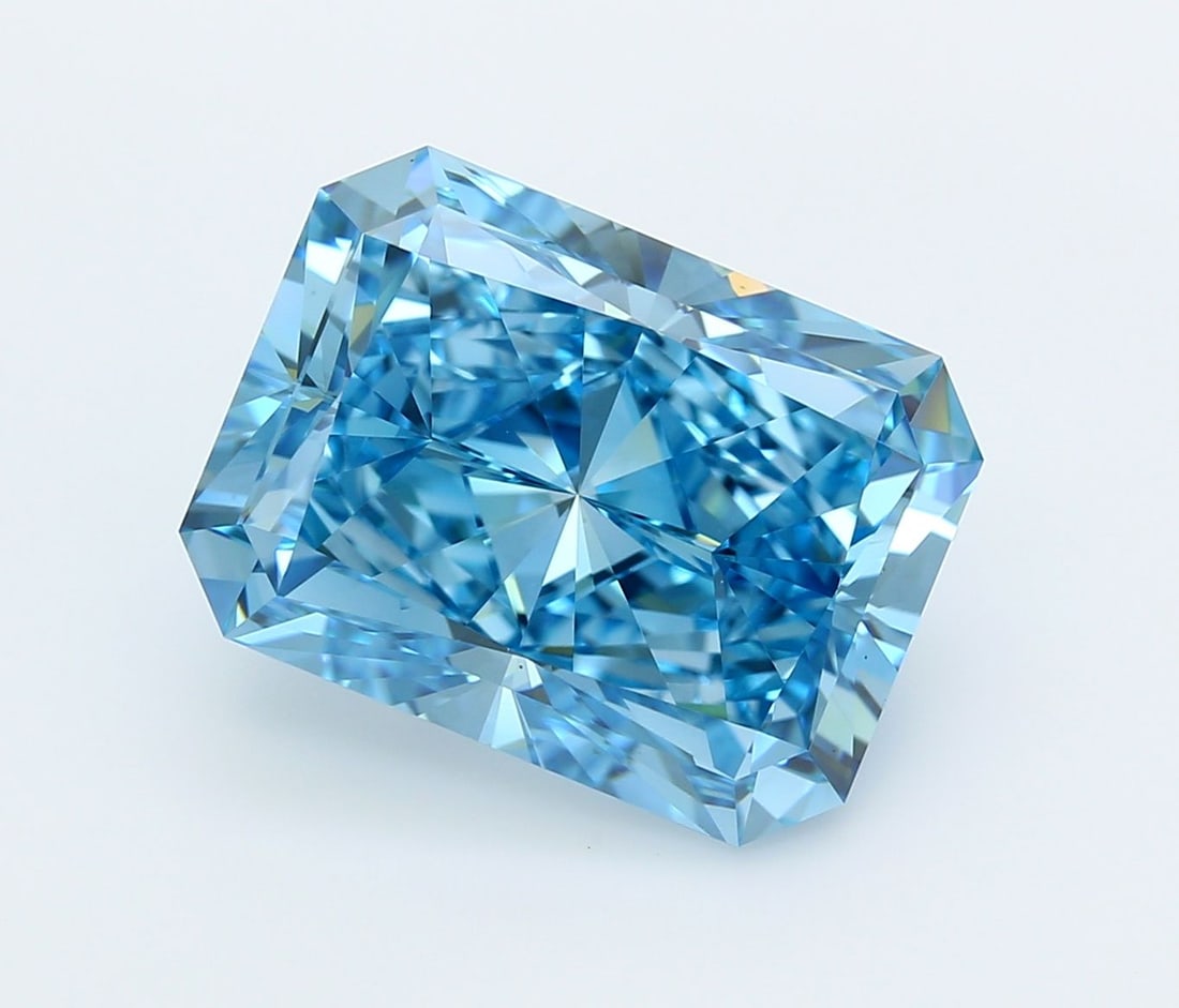 Loose Diamond - RADIANT 10.0ct Fancy Vivid Blue VVS2 (1 of 1)