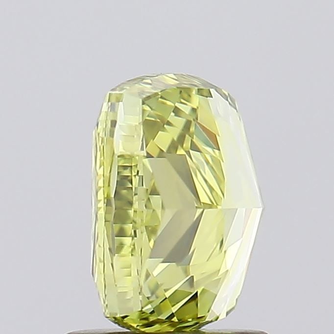Loose Diamond - CUSHION MODIFIED 1.72ct Fancy Vivid Greenish Yellow VVS2: Loose Diamond - CUSHION MODIFIED 1.72ct Fancy Vivid Greenish Yellow VVS2 Source: This is a real non-mined Diamond that has been grown in a lab Shape: CUSHION MODIFIED Carats: 1.72 Color: Fancy Vivid