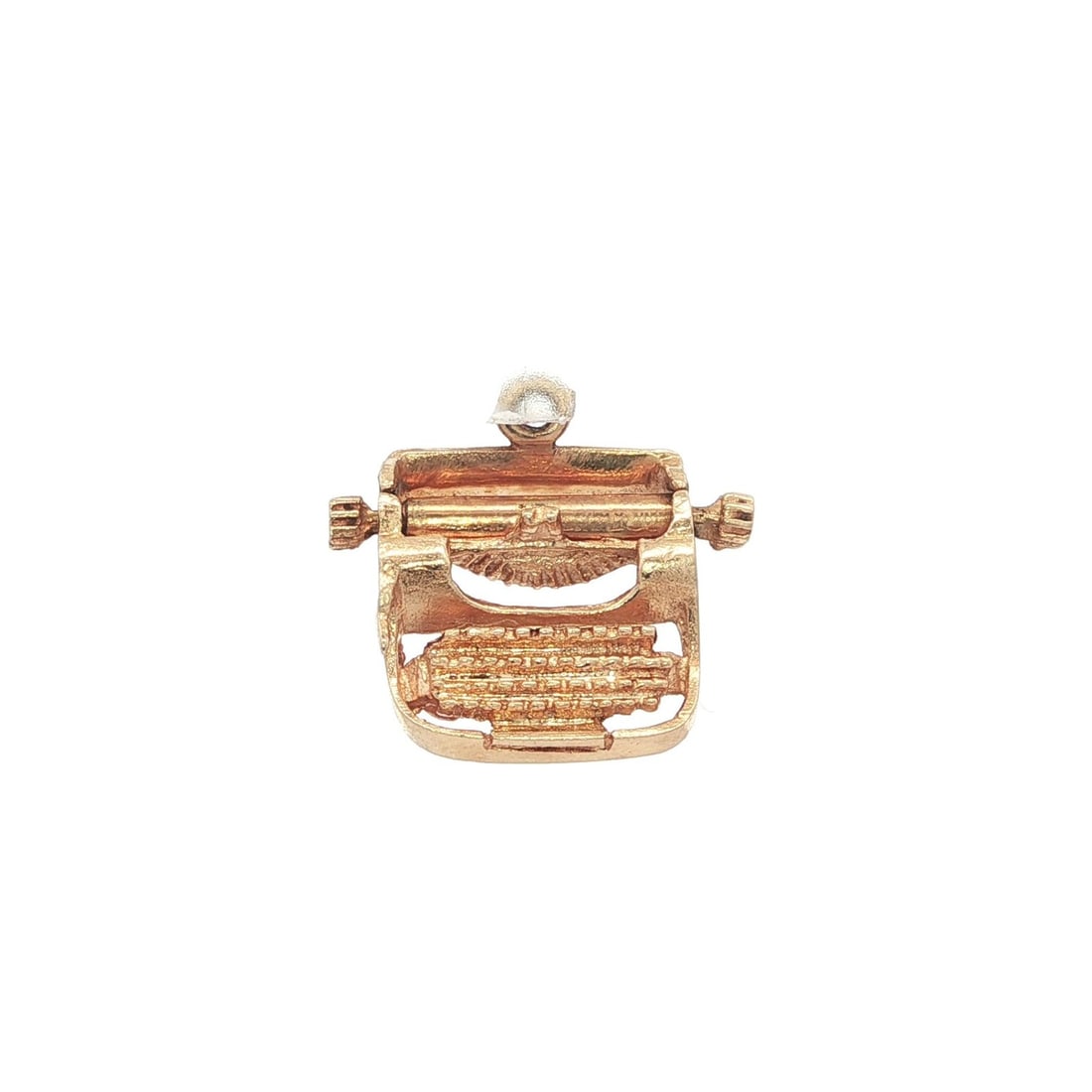 Vintage 13k Yellow Gold Classic Typewriter Charm Pendant (1 of 7)