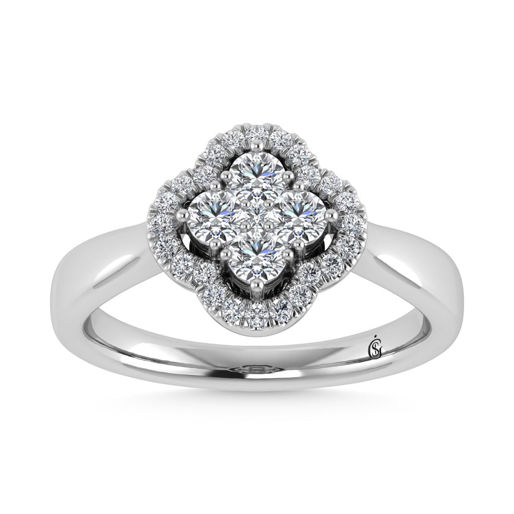 14K White Gold 1/2 Ct.Tw. Diamond Fashion Ring: 14K White Gold 1/2 Ct.Tw. Diamond Fashion Ring 14k White Gold Stone Color: G-h Stone Clarity: Si2 Each ring is presented in standard size 6.5. Complimentary resizing is available between sizes 510 (in