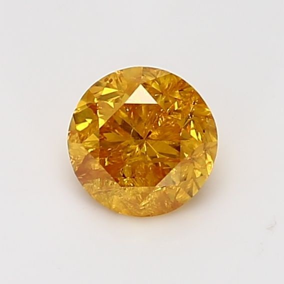 Loose Diamond - ROUND 0.88ct Fancy Vivid Orange Yellow (1 of 1)