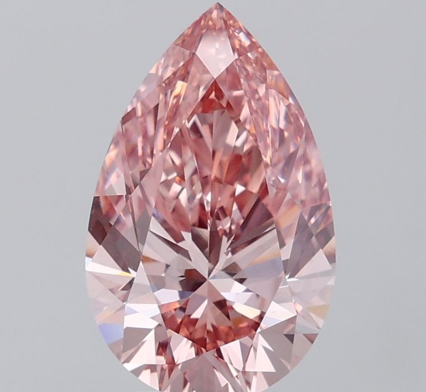 Loose Diamond - PEAR 3.74ct Fancy Intense Brownish Pink VS1 (1 of 1)