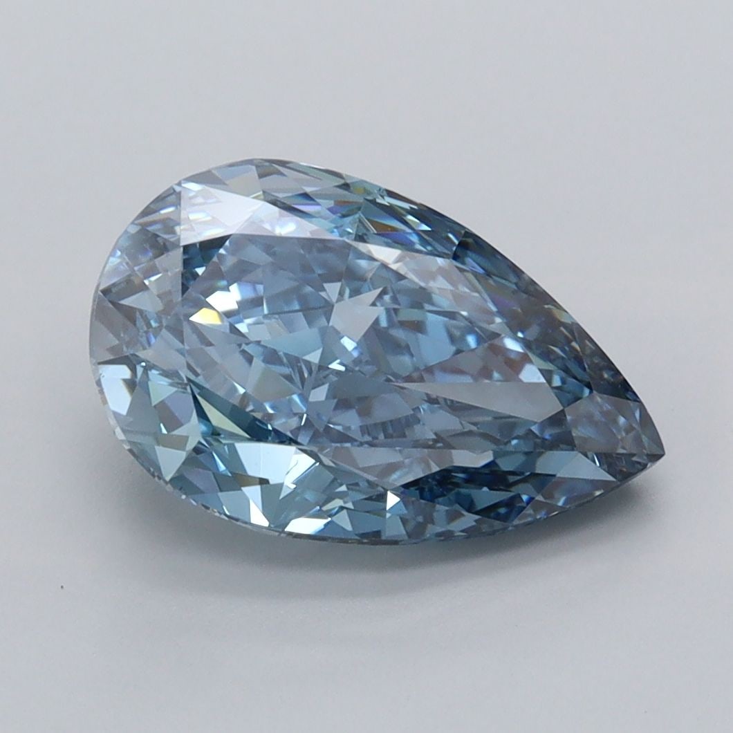 Loose Diamond - PEAR 3.11ct Fancy Vivid Blue VS1: Loose Diamond - PEAR 3.11ct Fancy Vivid Blue VS1 Source: This is a real non-mined Diamond that has been grown in a lab Shape: PEAR Carats: 3.11 Color: Fancy Vivid Blue Certification: IGI Video: