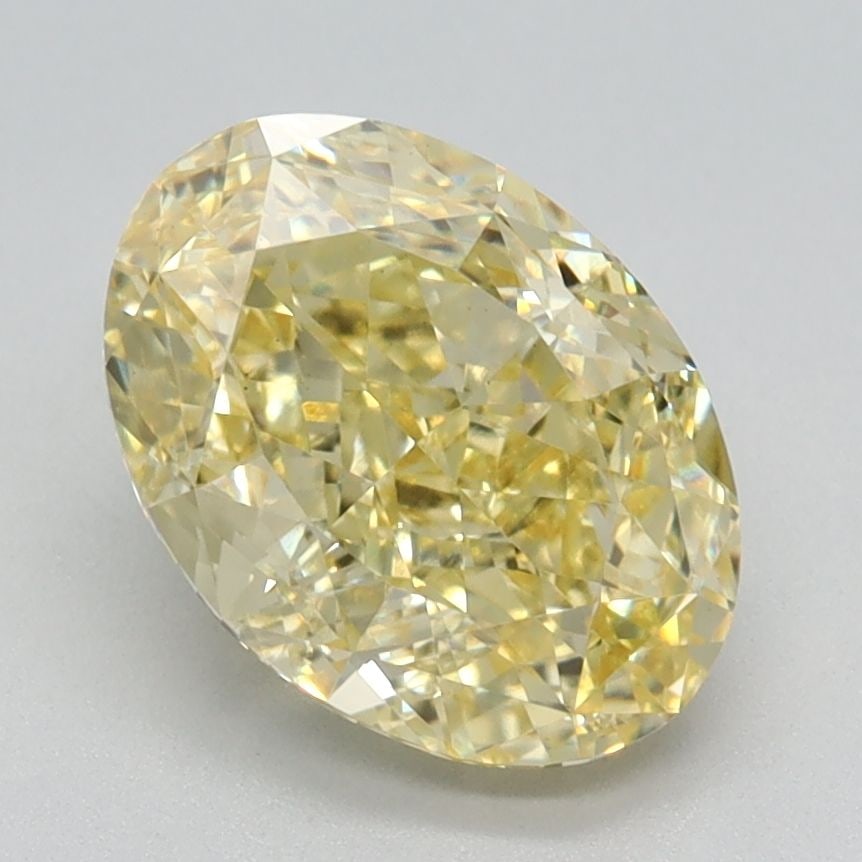 Loose Diamond - OVAL 2.12ct Fancy Intense Yellow VS1: Loose Diamond - OVAL 2.12ct Fancy Intense Yellow VS1 Source: This is a real non-mined Diamond that has been grown in a lab Shape: OVAL Carats: 2.12 Color: Fancy Intense Yellow Certification: IGI Video