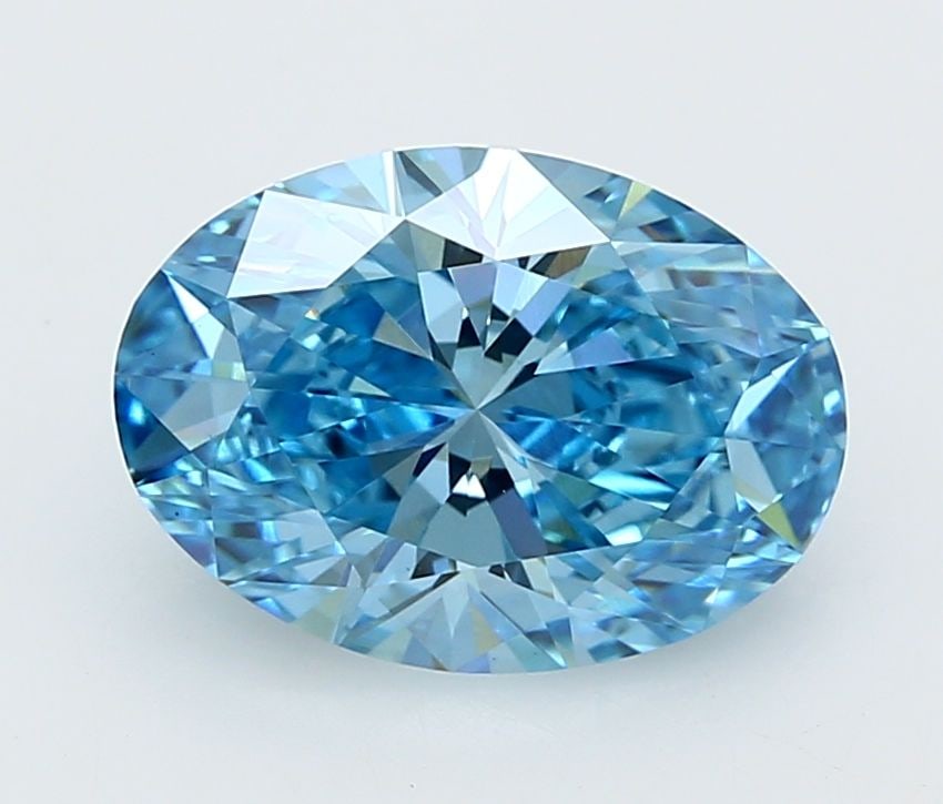 Loose Diamond - OVAL 3.03ct Fancy Vivid Blue VVS2: Loose Diamond - OVAL 3.03ct Fancy Vivid Blue VVS2 Source: This is a real non-mined Diamond that has been grown in a lab Shape: OVAL Carats: 3.03 Color: Fancy Vivid Blue Certification: IGI Video: