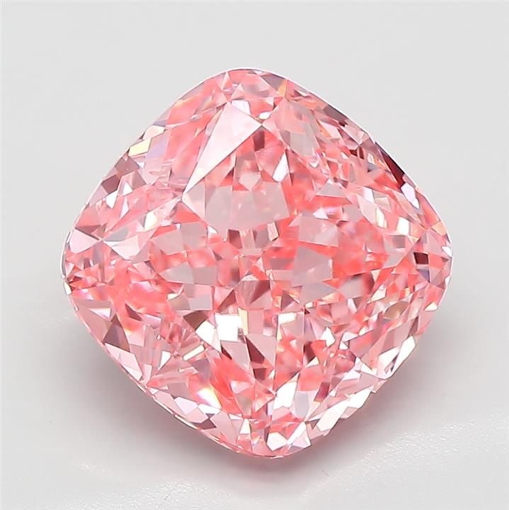 Loose Diamond - CUSHION MODIFIED 4.51ct Fancy Vivid Pink VS1: Loose Diamond - CUSHION MODIFIED 4.51ct Fancy Vivid Pink VS1 Source: This is a real non-mined Diamond that has been grown in a lab Shape: CUSHION MODIFIED Carats: 4.51 Color: Fancy Vivid Pink Certific