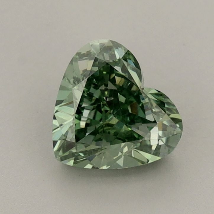 Loose Diamond - HEART 1.01ct Fancy Vivid Green VS1: Loose Diamond - HEART 1.01ct Fancy Vivid Green VS1 Source: This is a real non-mined Diamond that has been grown in a lab Shape: HEART Carats: 1.01 Color: Fancy Vivid Green Certification: IGI Video:
