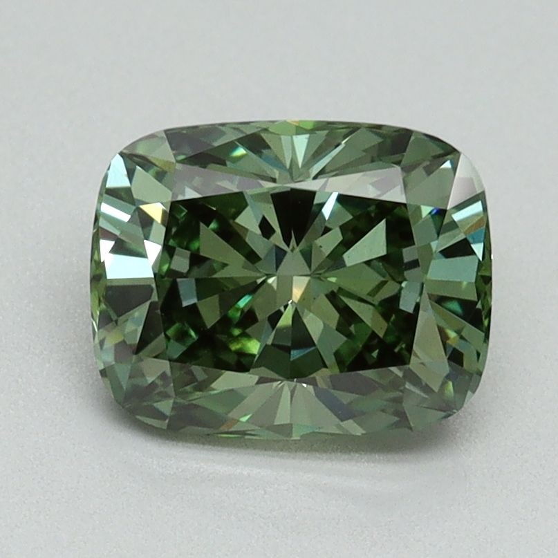 Loose Diamond - CUSHION MODIFIED 1.51ct Fancy Vivid Green VS2: Loose Diamond - CUSHION MODIFIED 1.51ct Fancy Vivid Green VS2 Source: This is a real non-mined Diamond that has been grown in a lab Shape: CUSHION MODIFIED Carats: 1.51 Color: Fancy Vivid Green Certif