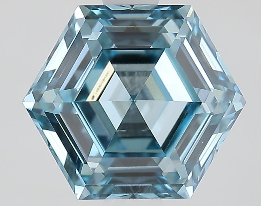 Loose Diamond - HEXAGONAL 1.57ct Fancy Vivid Blue VS1: Loose Diamond - HEXAGONAL 1.57ct Fancy Vivid Blue VS1 Source: This is a real non-mined Diamond that has been grown in a lab Shape: HEXAGONAL Carats: 1.57 Color: Fancy Vivid Blue Certification: IGI